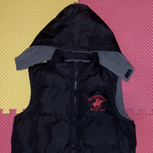 Fleece lined hooded puffer vest for men, NEW - Picture 1 of 3